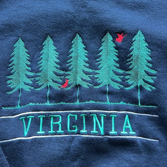 Vintage Heavy Weight Lee Double Crew Neck Virginia Sweatshirt XL - Picture 2 of 7